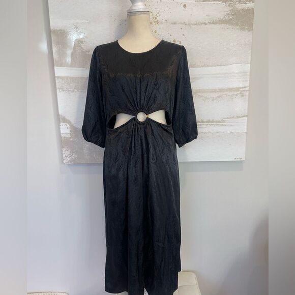 AQUA Cutout O Ring Midriff Dress Size Medium - Picture 6 of 8